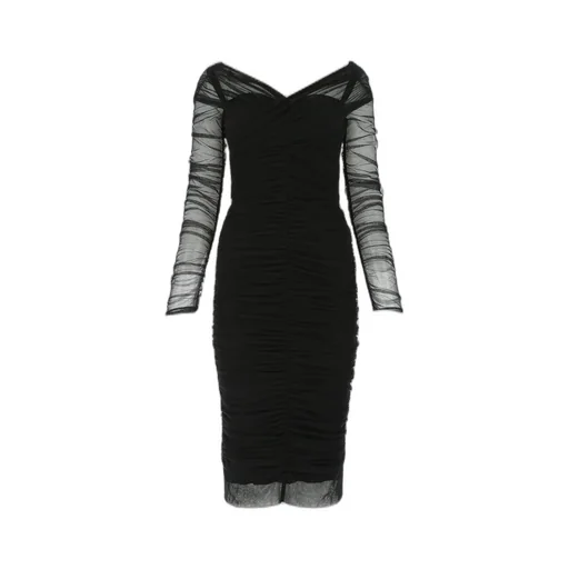 Ruched V-Neck Dress