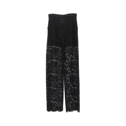 Flared Branded Stretched Lace Pants