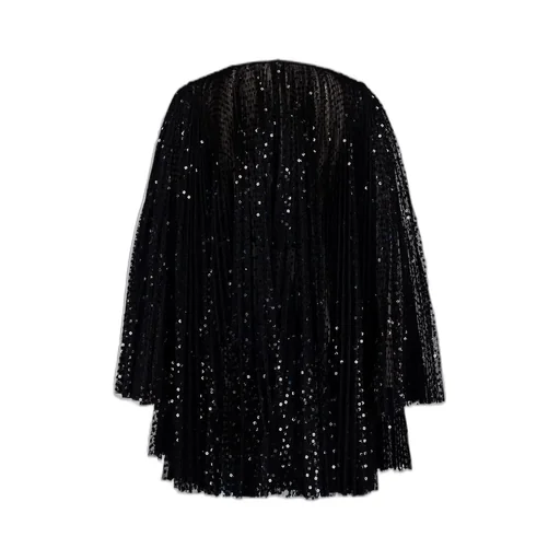Sequin Embellished Mini Pleated Dress