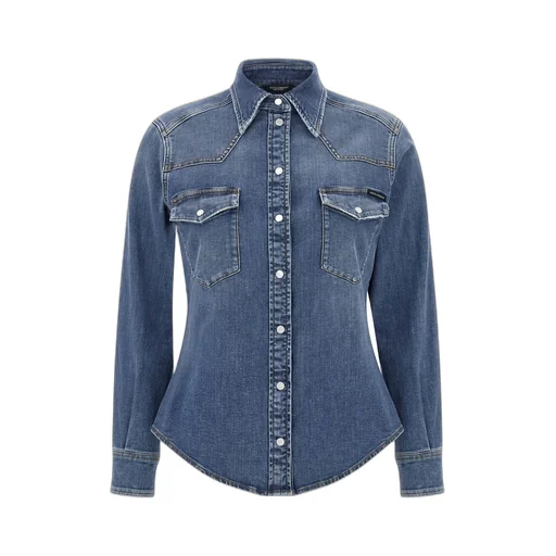 Long-Sleeved Denim Shirt