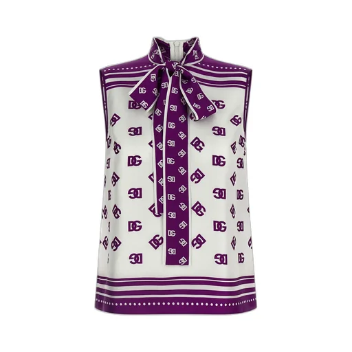 All-Over Dg Logo Printed Twill Top