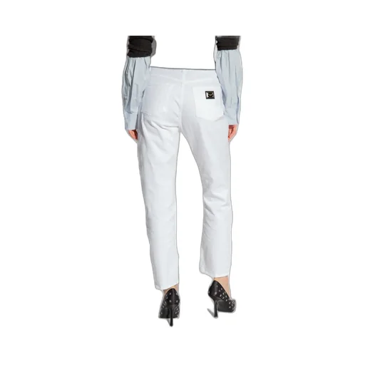 Logo Patch Distressed Boyfriend Jeans