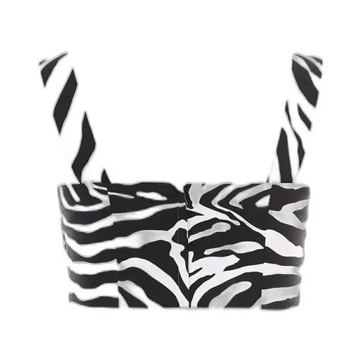Zebra Print Cropped Top