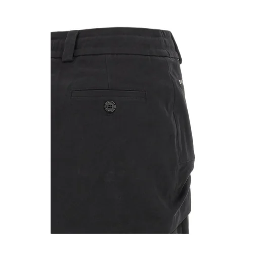 Twill Chiffon Midi Skirt