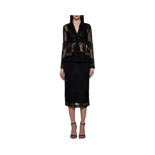 Midi Lace Pencil Skirt