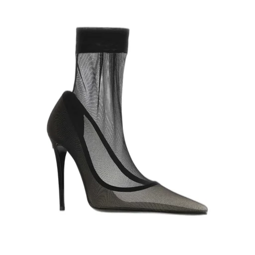 Pointed-Toe Logo-Plaque Ankle Boots