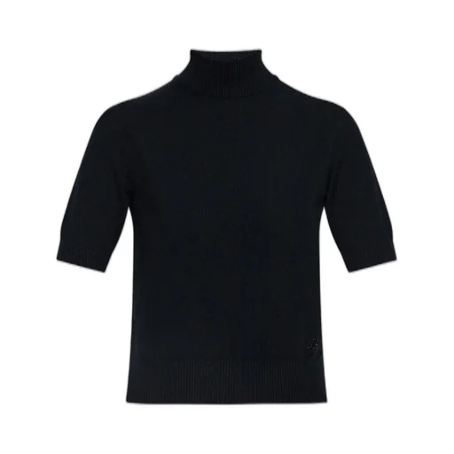 Dg Logo Embroidered Turtleneck Knitted Top