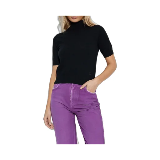 Dg Logo Embroidered Turtleneck Knitted Top