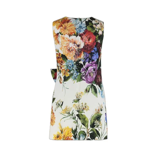 Flower Bouquet-Printed Sleeveless Dress