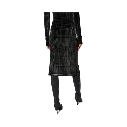 High-Waisted Faded-Effect Pencil Skirt
