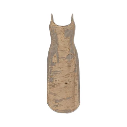 De-Vera-Fsg Distressed Floating-Thread Denim Dress