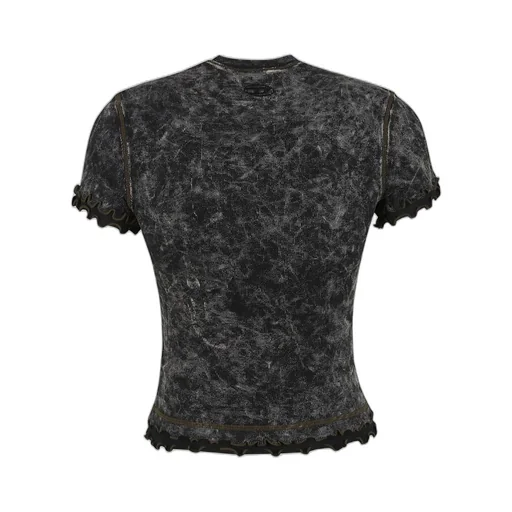 T-Flu Ruffled Trim T-Shirt