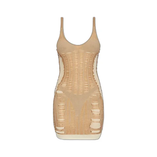 M-Calimera Semi-Sheer Panelled Mini Dress