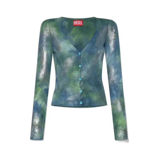 Tie-Dye V-Neck Cardigan