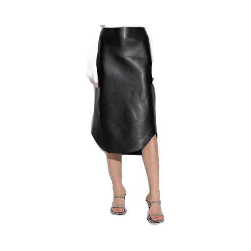 Curved Hem Midi Skirt