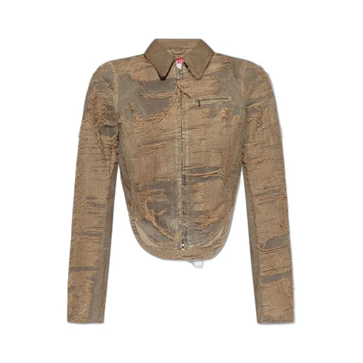 De-Nea-Fsg Slim Distressed Denim Jacket