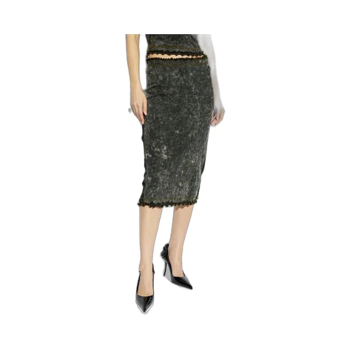 O-Meno High Waist Midi Skirt