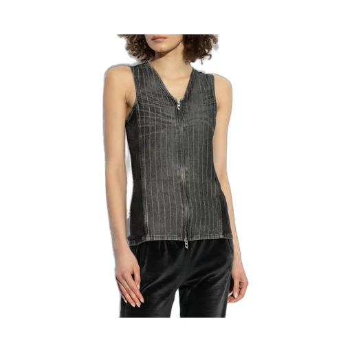 De-Nessi-S Zipped Tank Top