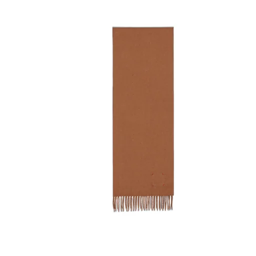 Logo Patch Fringed Scarf