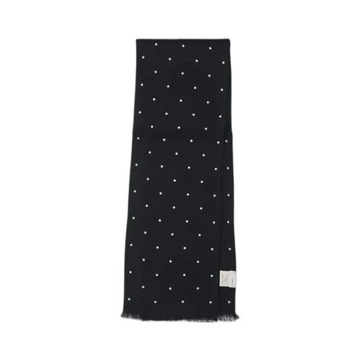 Dot Printed Frayed Scarf