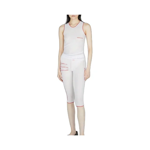Wet Script Elasticated Waistband Biker Shorts