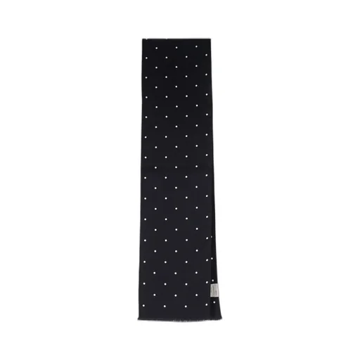 Dot Printed Frayed Scarf
