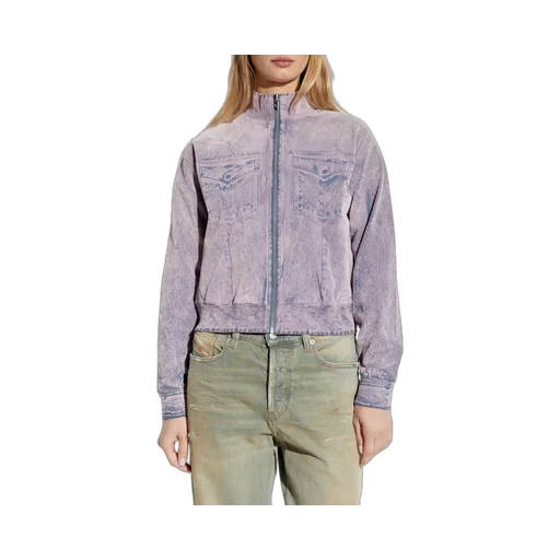 F-Slitly Zip-Up High Neck Sweatshirt
