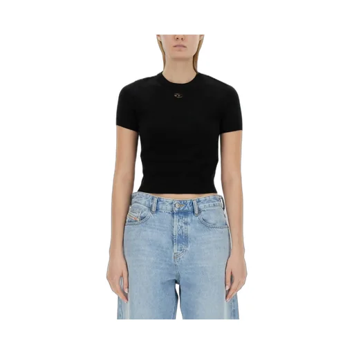 M-Arga Cut Out Logo Fine Knit Top