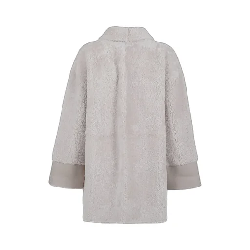 Double-Breasted Shearling Coat