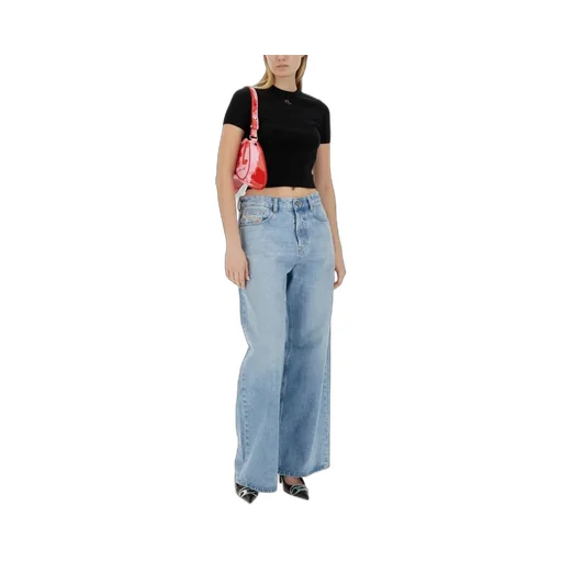 M-Arga Cut Out Logo Fine Knit Top