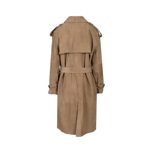 Belted Suede Trench Coat