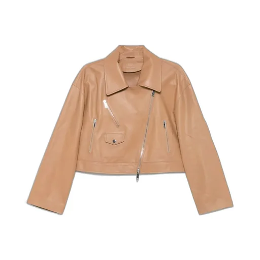 Zip-Detail Biker Jacket