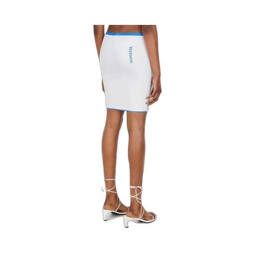 Wet Script Elasticated Waistband Mini Skirt