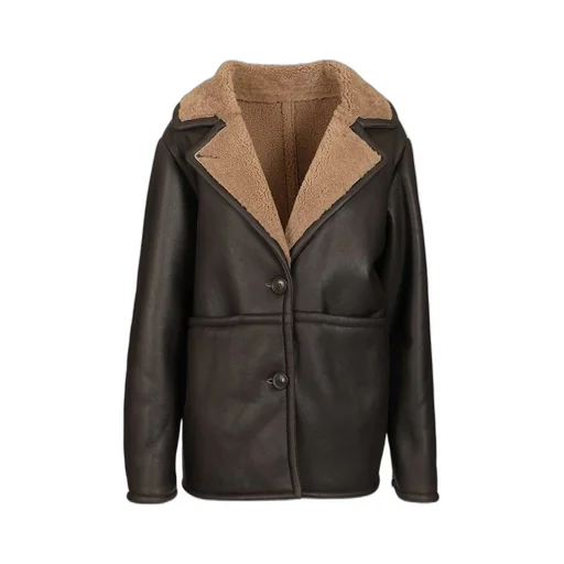 Shearling V-Neck Coat