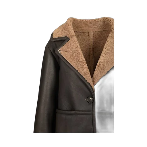 Shearling V-Neck Coat
