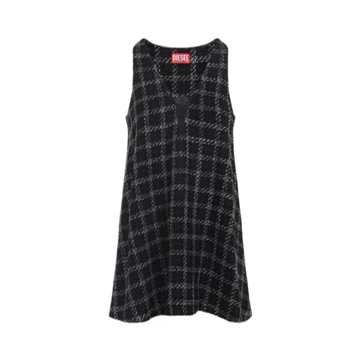 D-Giada Checked Sleeveless Mini Dress