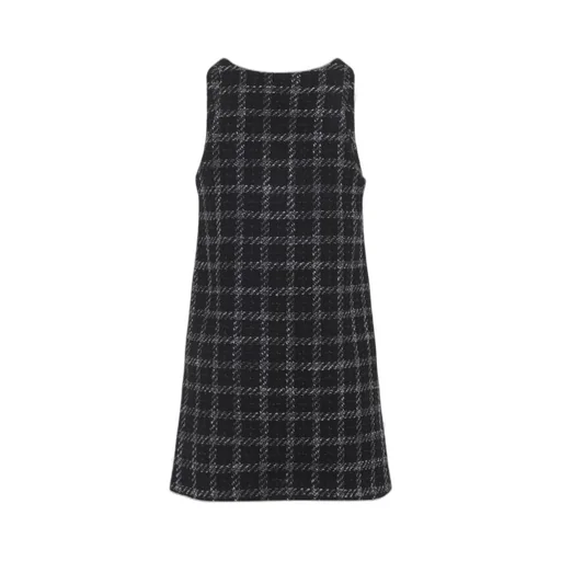 D-Giada Checked Sleeveless Mini Dress