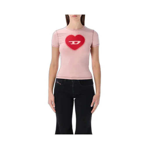 Heart Printed Crewneck T-Shirt