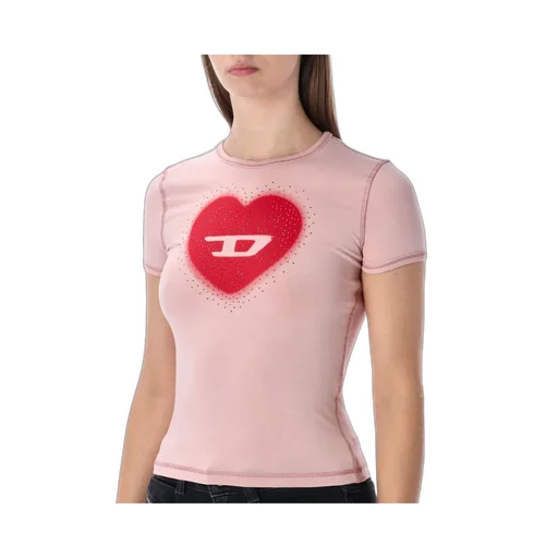 Heart Printed Crewneck T-Shirt