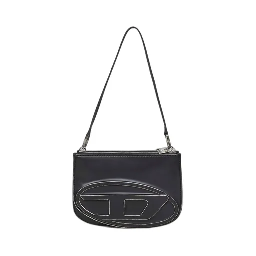 Logo Detailed Zipped Shoulder Bag