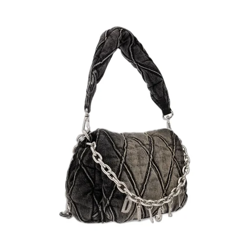 Charm D Denim Shoulder Bag