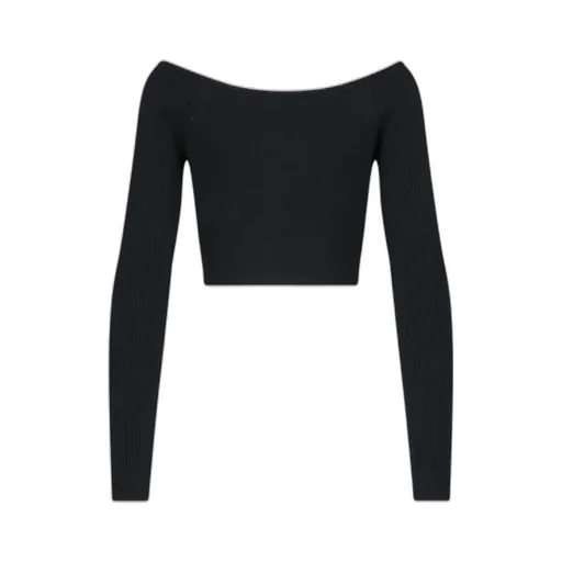 M-Vera-Ls Ribbed Knit Off-The-Shoulder Top