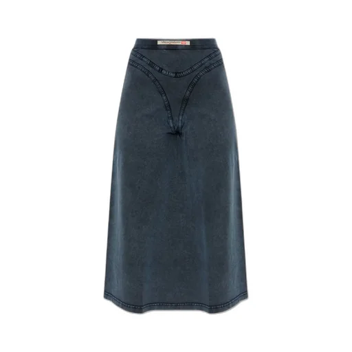 O-Alline Logo Patch Midi Skirt