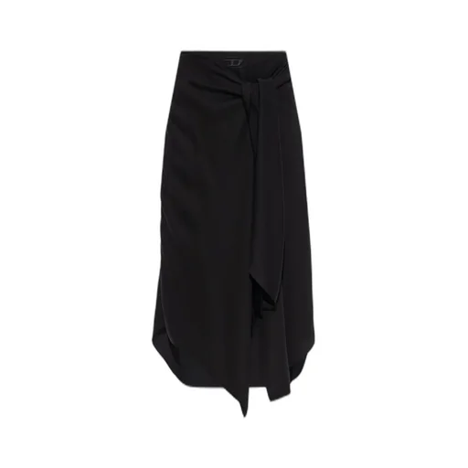 Logo Plaque Draped Skirt
