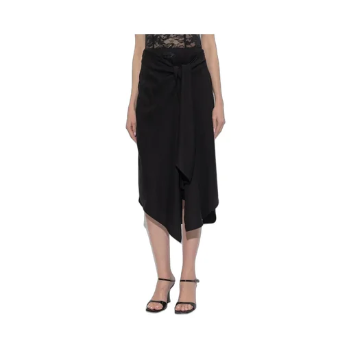 Logo Plaque Draped Skirt