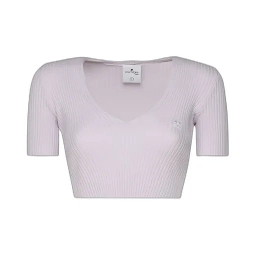 V-Neck Cropped Knitted Top