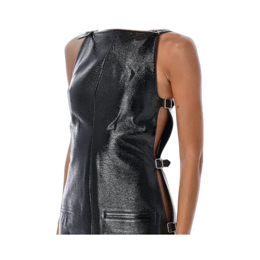 Buckle Detailed Sleeveless Dress