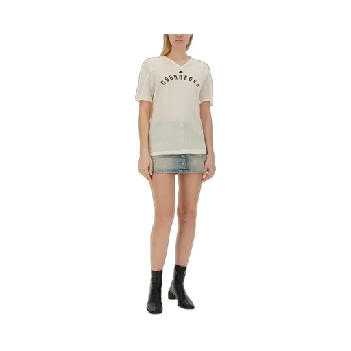 Logo Printed Mesh T-Shirt