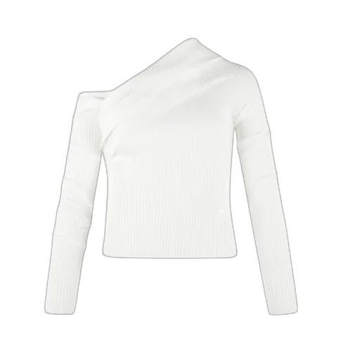 One-Shoulder Knitted Twist Top