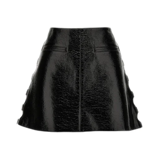 Multi Sangle Vinyl Mini Skirt